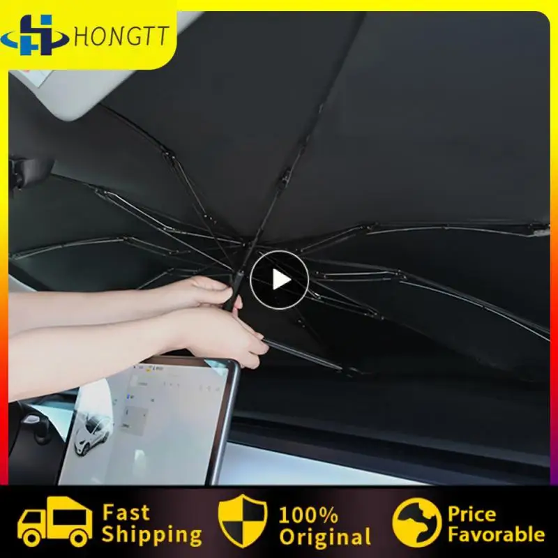 

For Tesla Model 3/y/x/s Series Dedicated Durable Car Windshield Sunshade Umbrella Sun Protection Sun Visor Heat Insulation