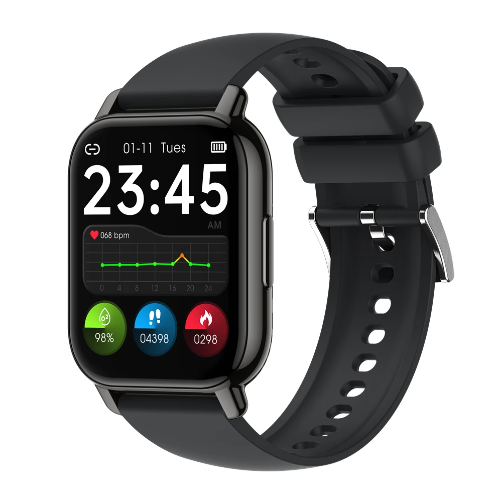 

P66 Smart Watch for Men 1.85 Inch Color Screen Bluetooth Calls Music Play Heart Rate Blood Oxygen Sleep Monitor Smartwatch