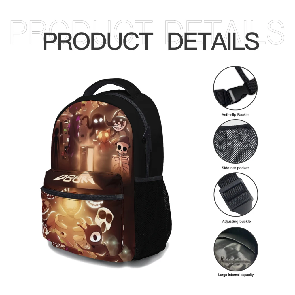 Новый модный рюкзак Roblox-Door-all-team вместительная трендовая сумка для книг с