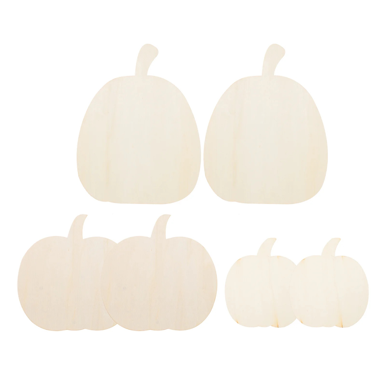 

6 Pcs Flower Garland Decorations Halloween Wooden Pumpkin Decorative Slices Decorate DIY Boards Unfinished Cutout