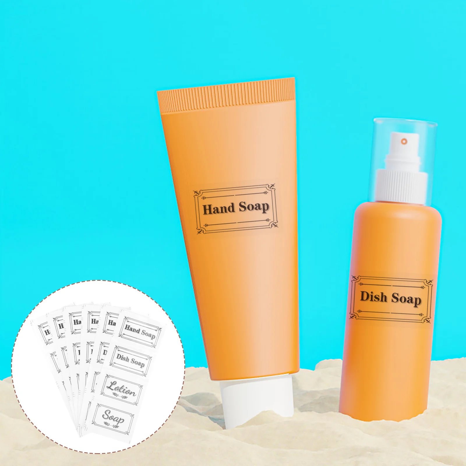 

6 Pcs Removable Labels Hand Soap Label Stickers Soap Labels Travel Soap Sample Sticker Travel Bottle Labels