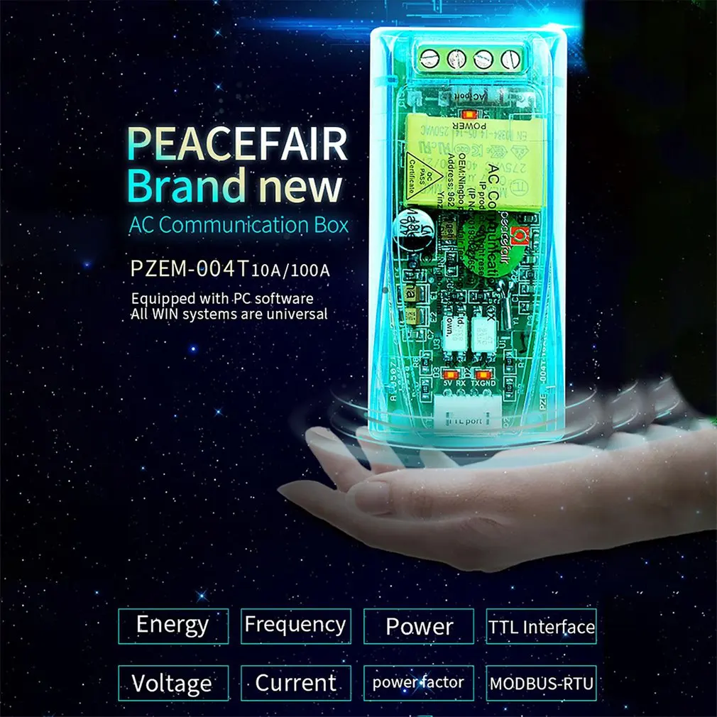 

PZEM-004T AC 80-260V 0-100A Digital Multifunction Meter Watt Power Volt Amp Current Test Module PZEM-004T For Arduino TTL