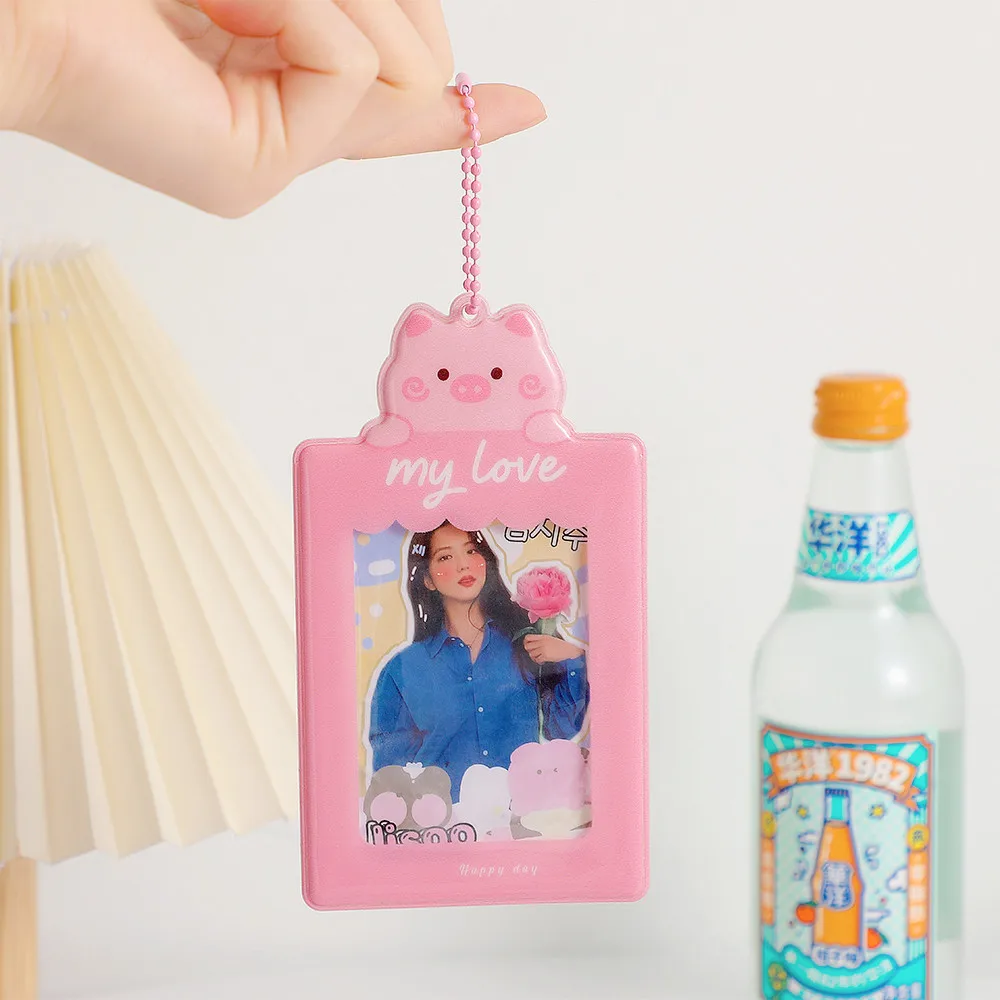Держатель для фотокарт Kawaii Kpop 3 дюйма с цепочкой водонепроницаемый защитный идол