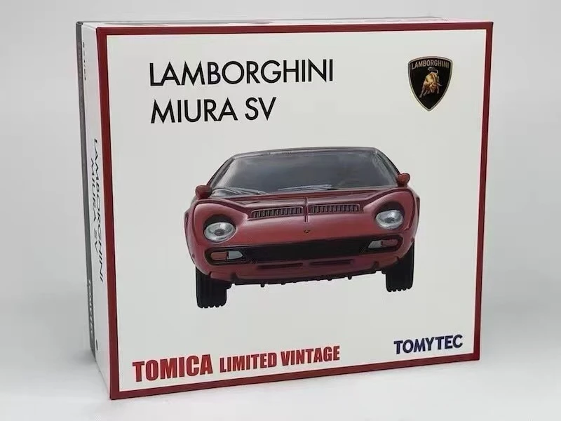 Фото В наличии: Коллекционная модель автомобиля Miura SV 1:64, синяя, из литого сплава, имитация, креативный декоративный предмет, праздничный подарок №3