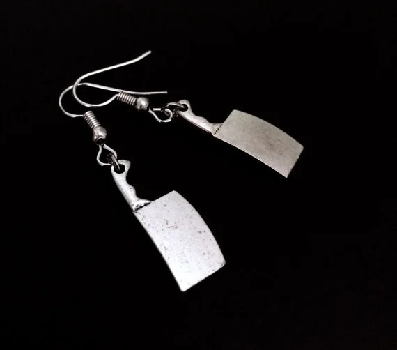

New Products Hot Selling Fashion Trend Jewelry Creative Design Kitchen Knife Pendant Earring Jewelry