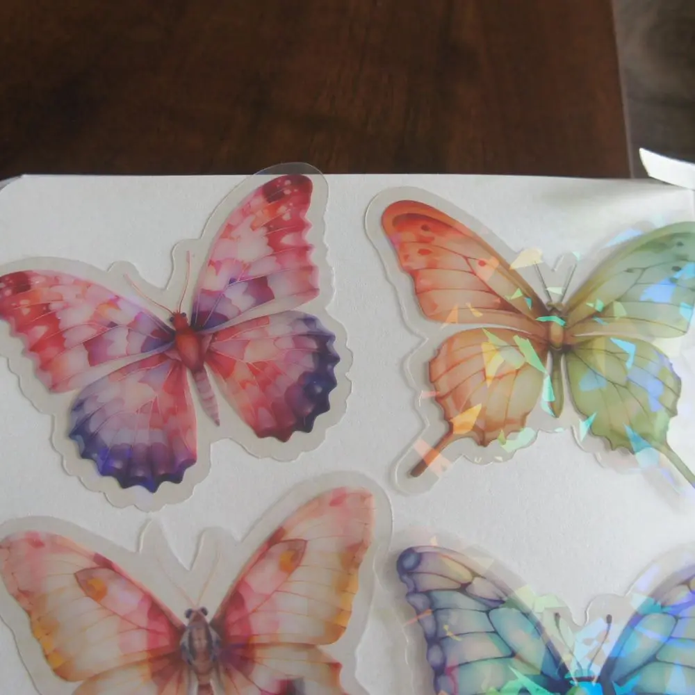 28 шт. лазерные наклейки в виде бабочек