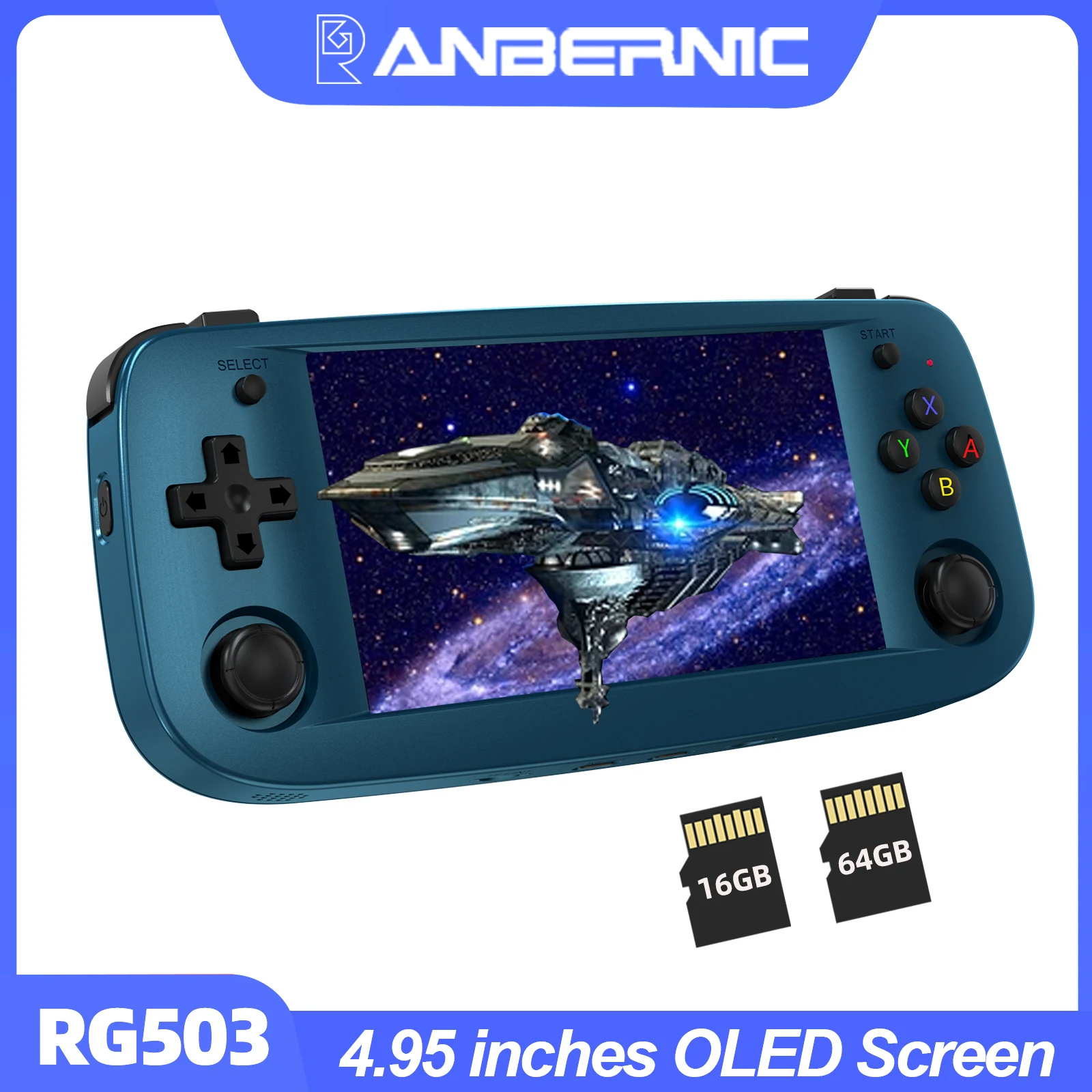 ANBERNIC RG503 RG351P Retro Video Game Console RK3326 Linux System PC Shell PS1 Game Player Portable Pocket HandheldGame Console