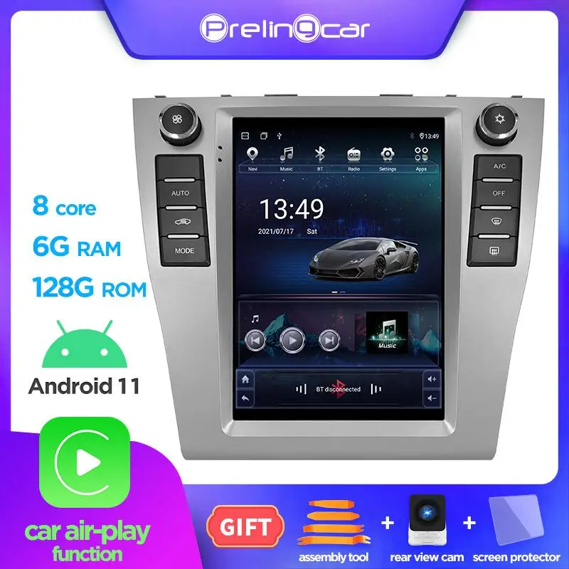 

For Toyota Camry 2008-2012 For Tesla Style Vertical Screen Android 10 Car Radio Multimedia Video Player Navigation GPS NO DVD