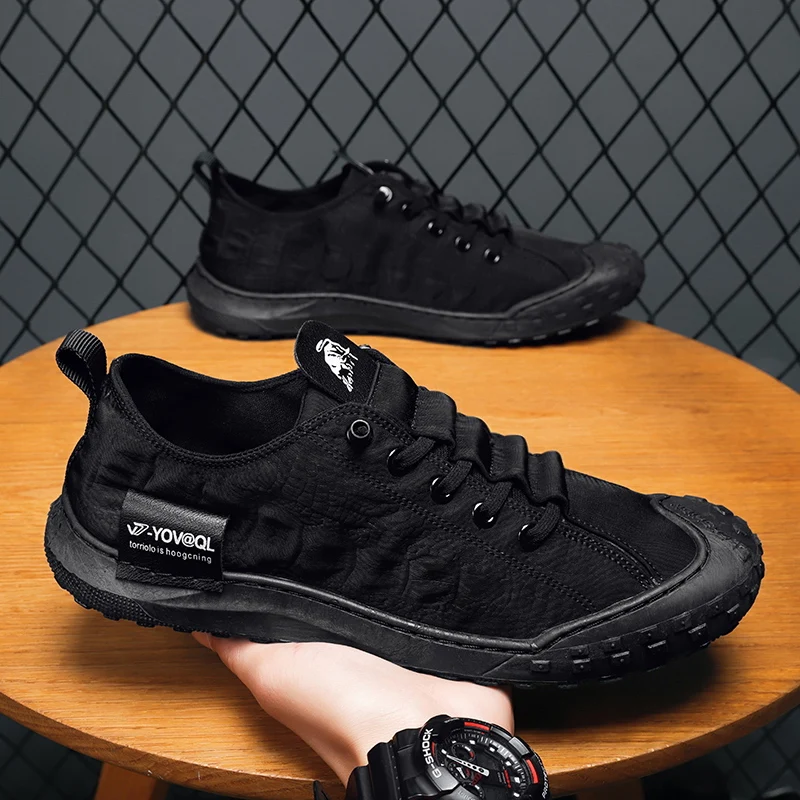 Лоферы мужские холщовые удобная прогулочная обувь дышащие льняная поверхность