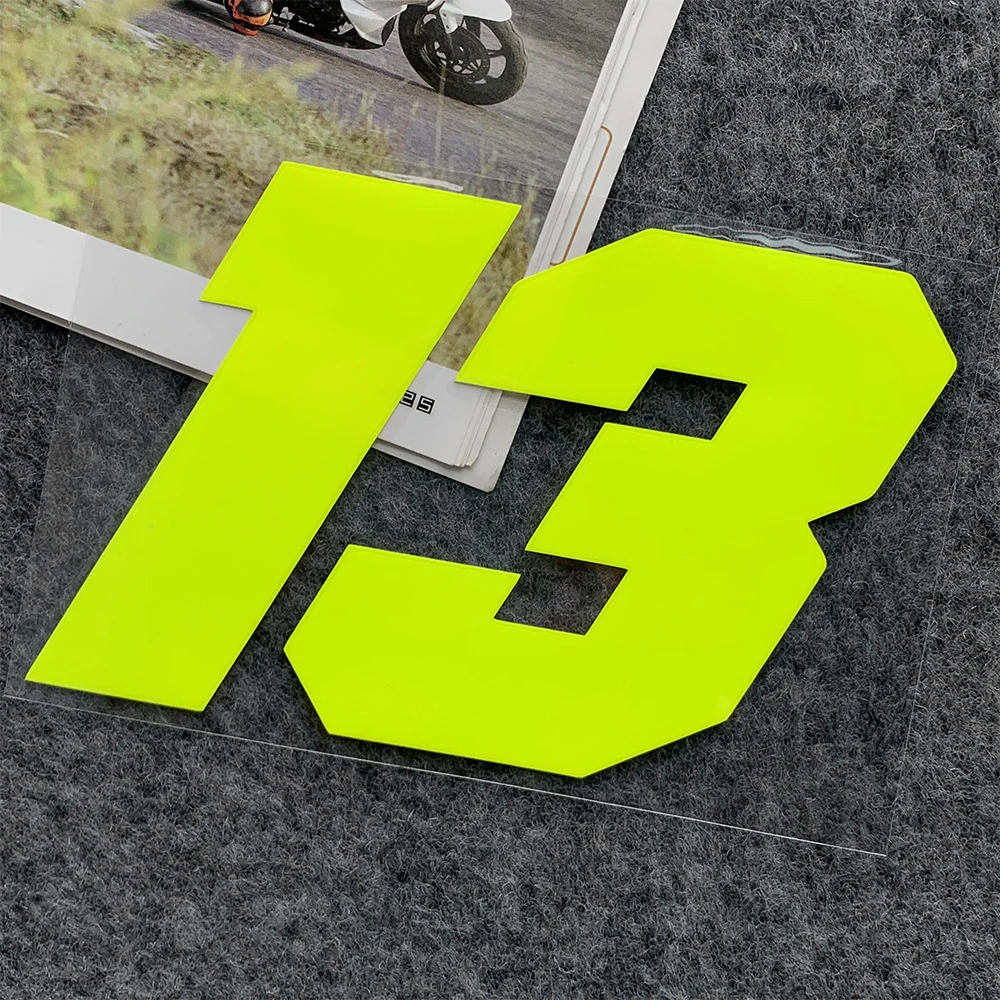 Мотоциклетные наклейки с номером 13, светоотражающие Мотоциклетные аксессуары, наклейки для Suzuki vдополнительный 650 GSXR 600 GSR 600 Yamaha R1 MT07 R3 R7