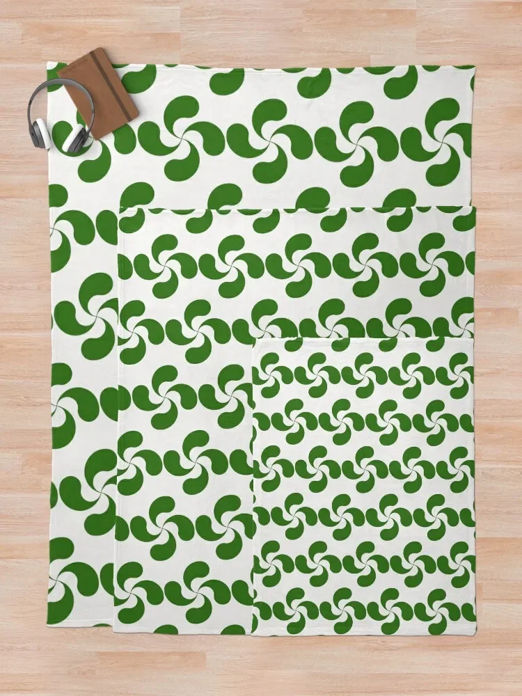 Зеленый Баск Крест Lauburu Duaadi Пледы Постельное белье Кровать Модные декоративные