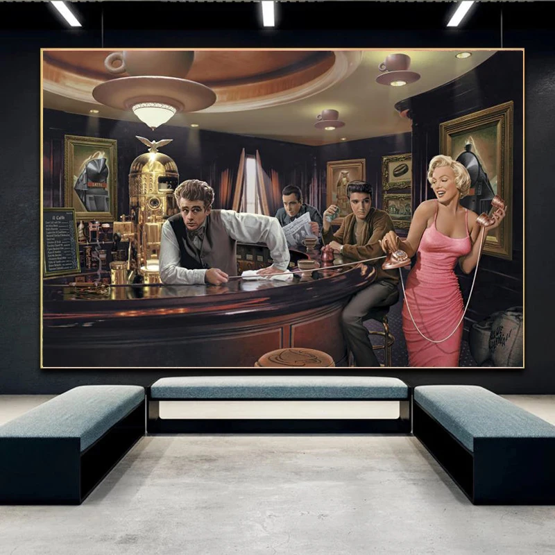 

Ретро классическое искусство фильма фотообои Джеймс Дин Мэрилин Монро фильмы звезды для гостиной домашнее кафе бар Декор