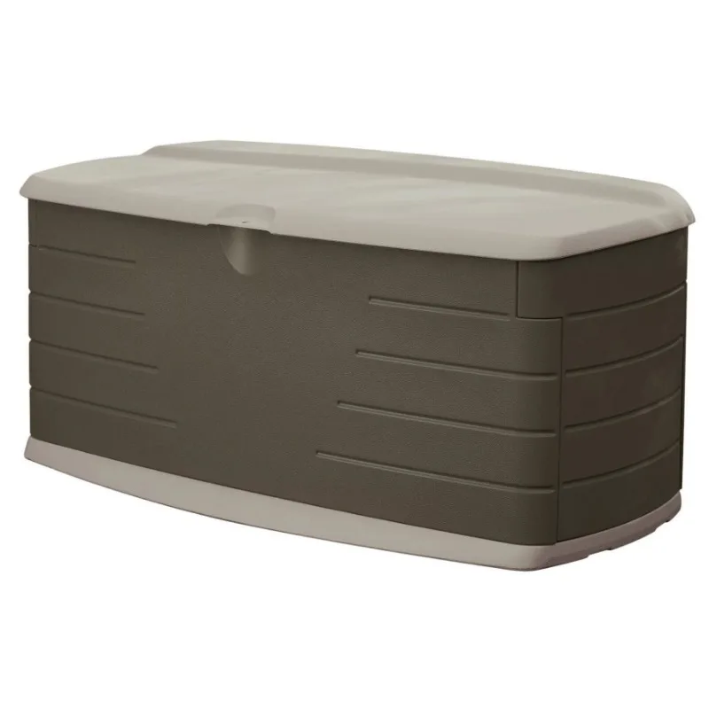 

Rubbermaid Outdoor Large Deck Box with Seat, Green, 90 Gallon