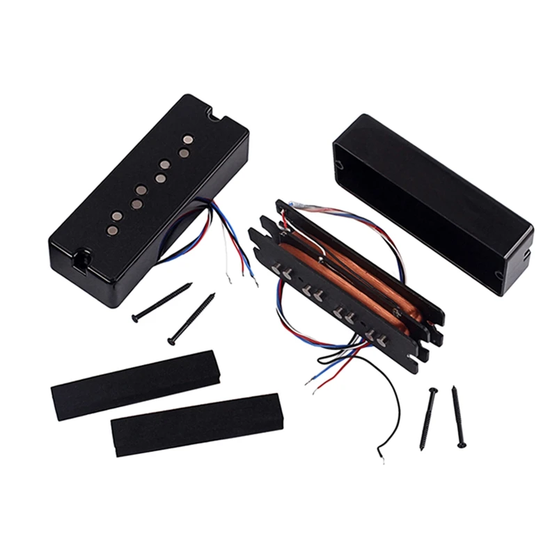 

Electric Guitar Neck Bridge 4-String Soapbar Humbucker Bass Pickup Set