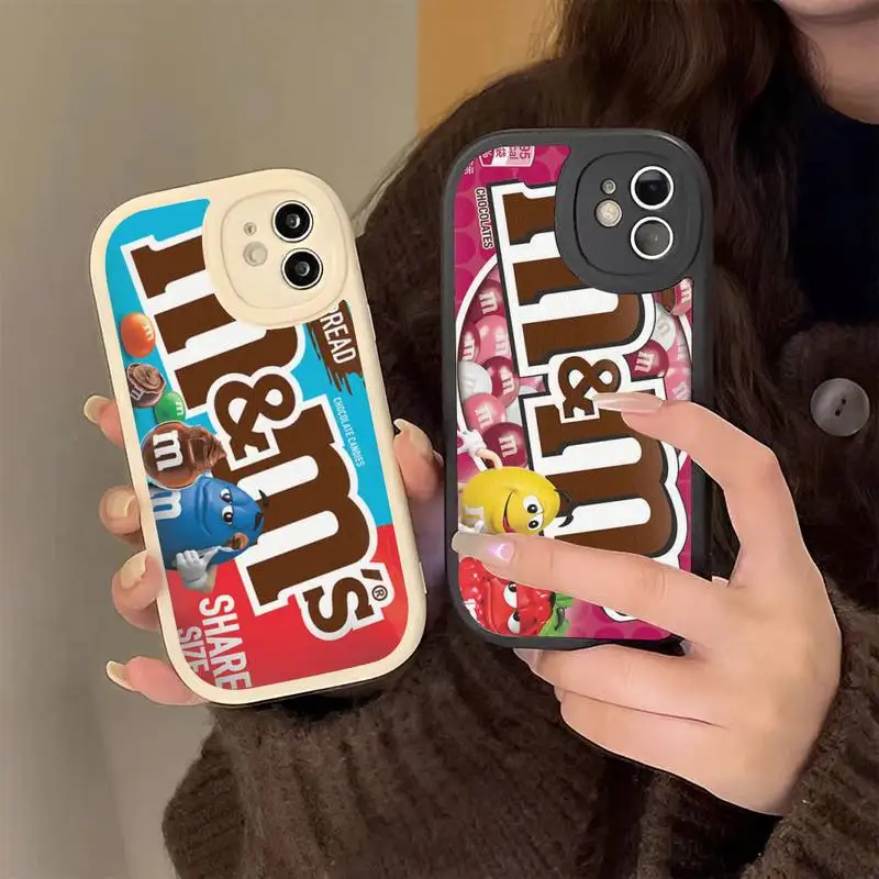 

M&Ms Chocolate Phone Case Hard Leather Phone Case for iPhone 13 12 Mini 11 14 Pro Max Xs X Xr 7 8 Plus 6 6s Se 2022