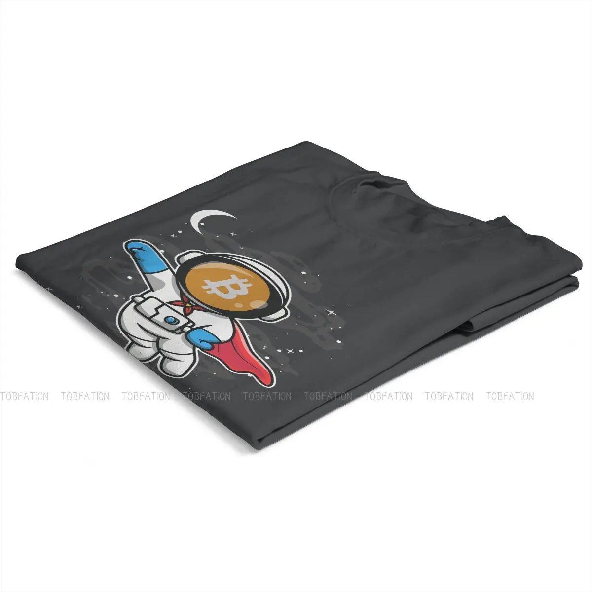 К Луне криптокен 4XL Футболка для девочек Забавный астронавт Биткоин новый дизайн