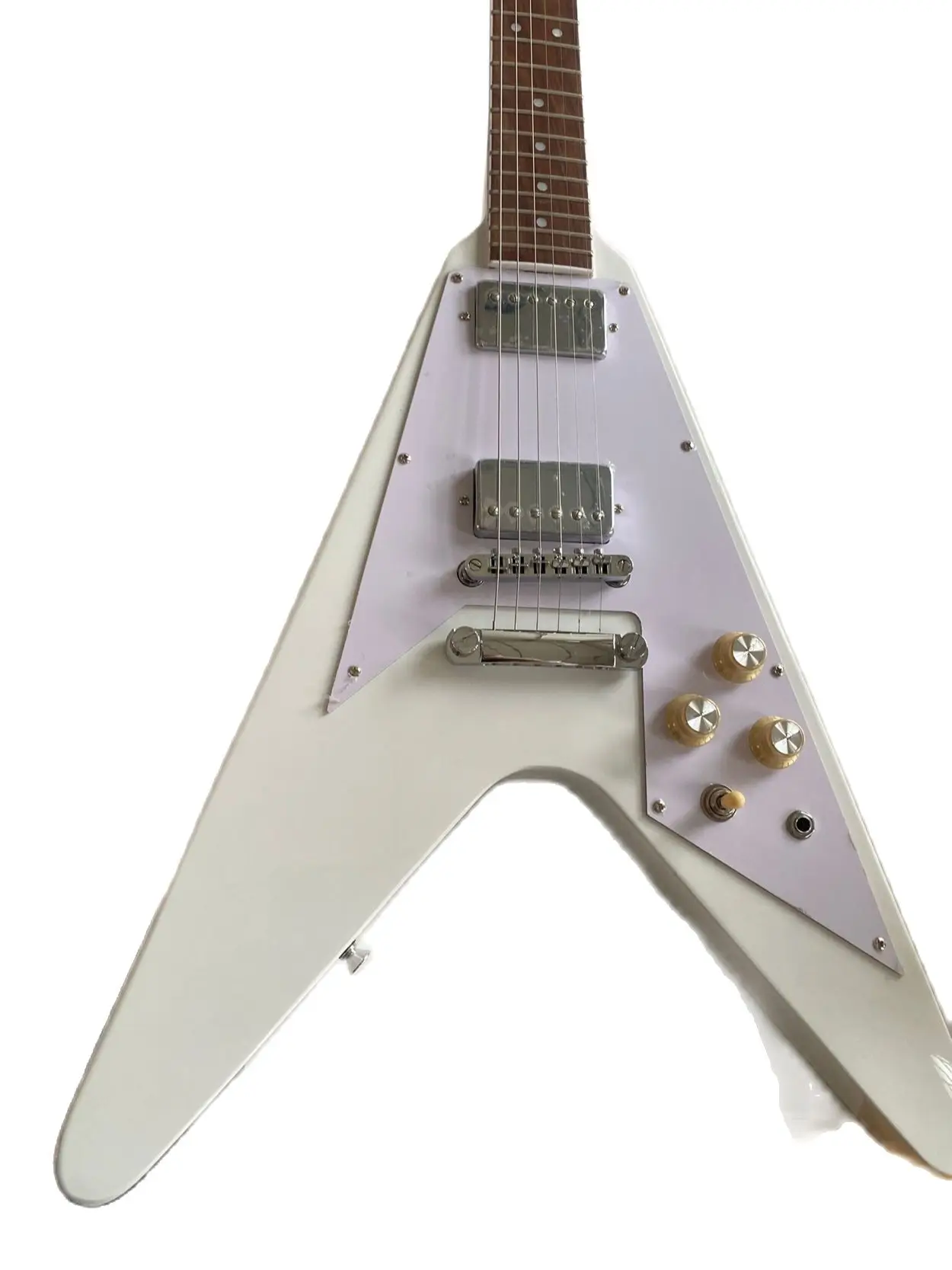 

new arrival white Electric Guitar 22 frets humbucker pickups Chrome Hardware Chrome Hardware