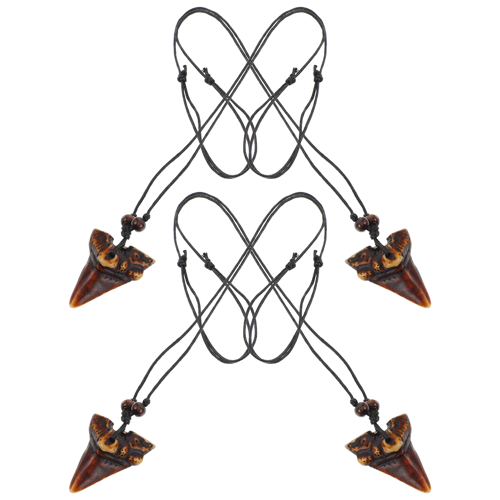 Ожерелье акулий зуб Пляжное ожерелье для серфинга мальчиков деревянная подвеска