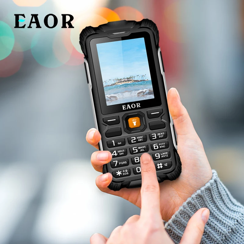 

EAOR 3000mAh Power Bank Cellphone Rugged Phones IP68 Waterproof Shockproof Dual SIM Keypad Phone Outdoor Torch Feature Phones