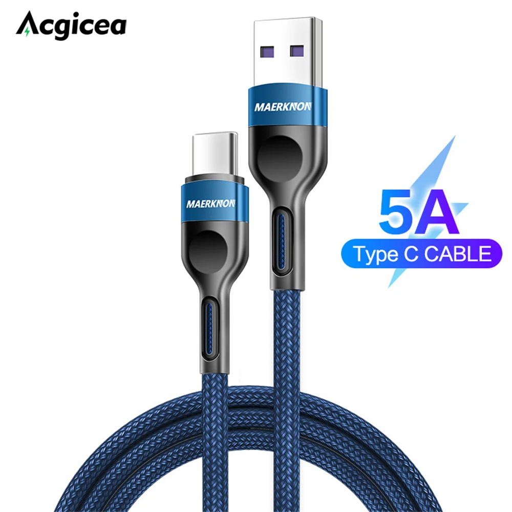 

USB Type C кабель для Samsung Xiaomi 11 Huawei, 5 А