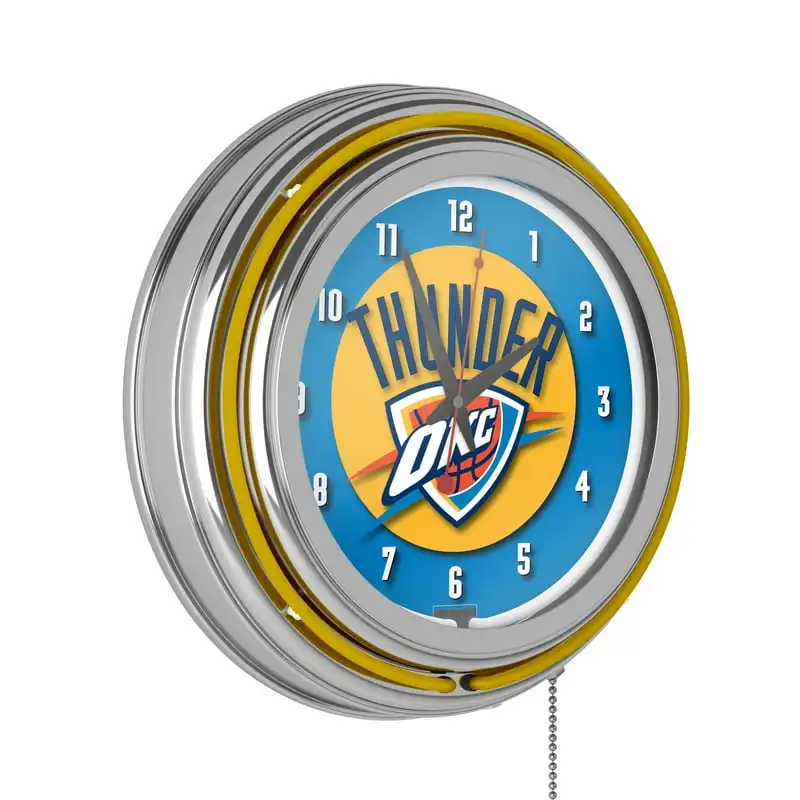 

City Thunder Chrome Double Ring Neon Clock