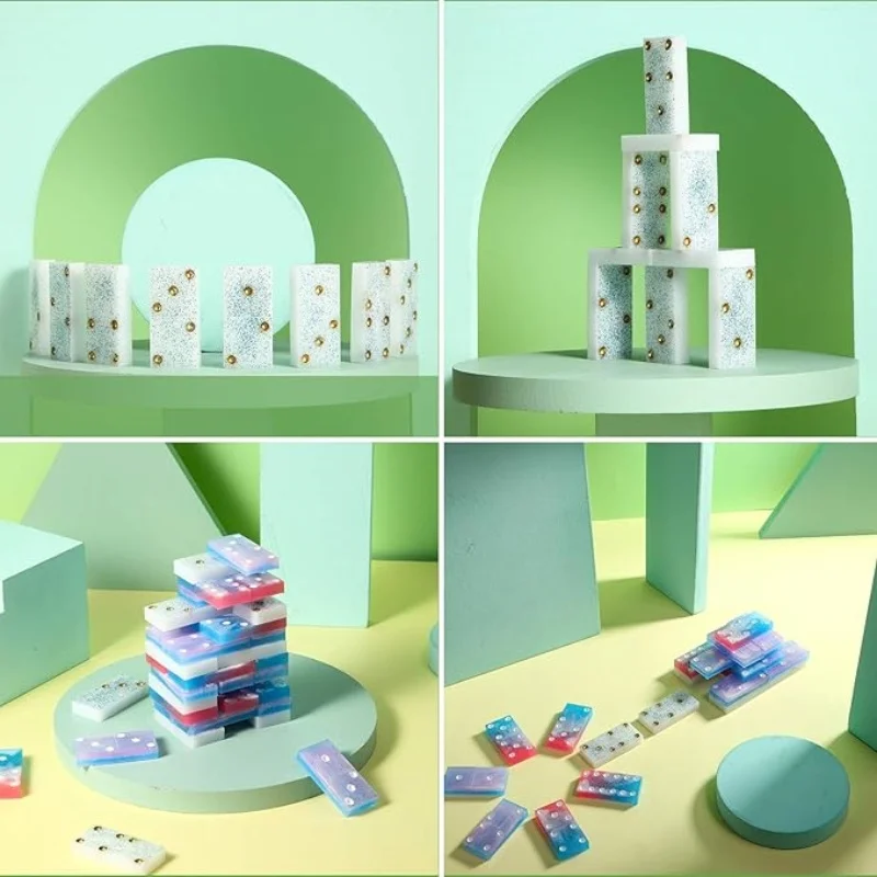 Фото Силиконовая форма для эпоксидной смолы: DIY-формы для игральных карт, карт-точек, домино, зеркальные формы, декор для дома, силиконовая форма для хранения №5