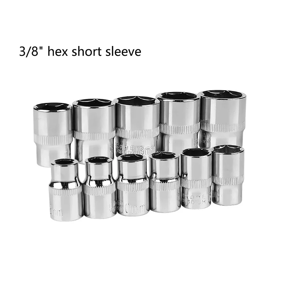 

1pc 6-22mm 3/8in Head Hex Keys Socket Wrench Metric Double End Hexagons Sleeve Corrosion Resistant Chrome Plating