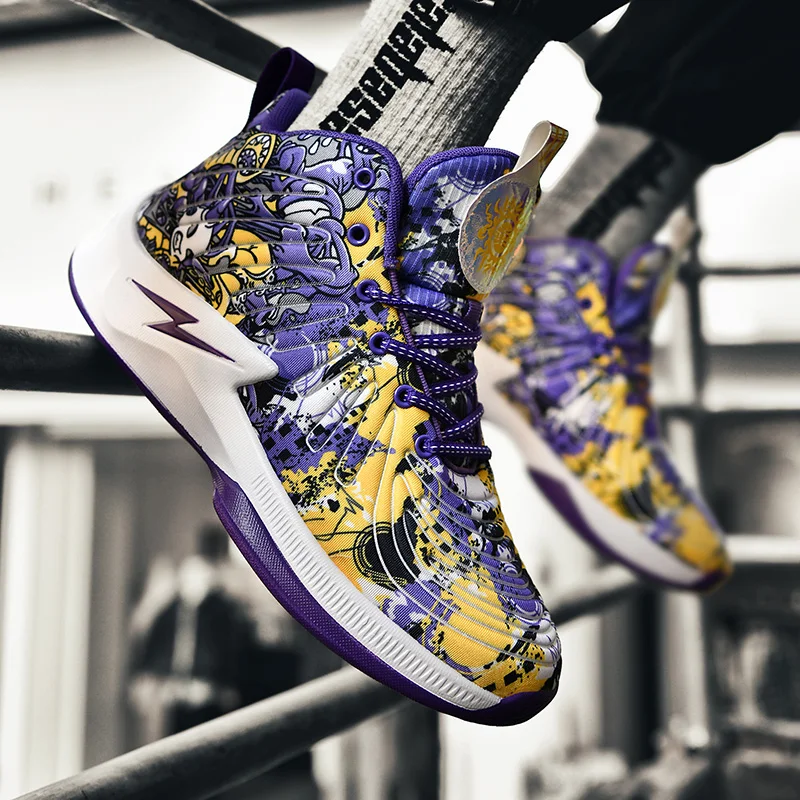 Мужские баскетбольные кроссовки Нескользящие спортивная обувь дышащие на