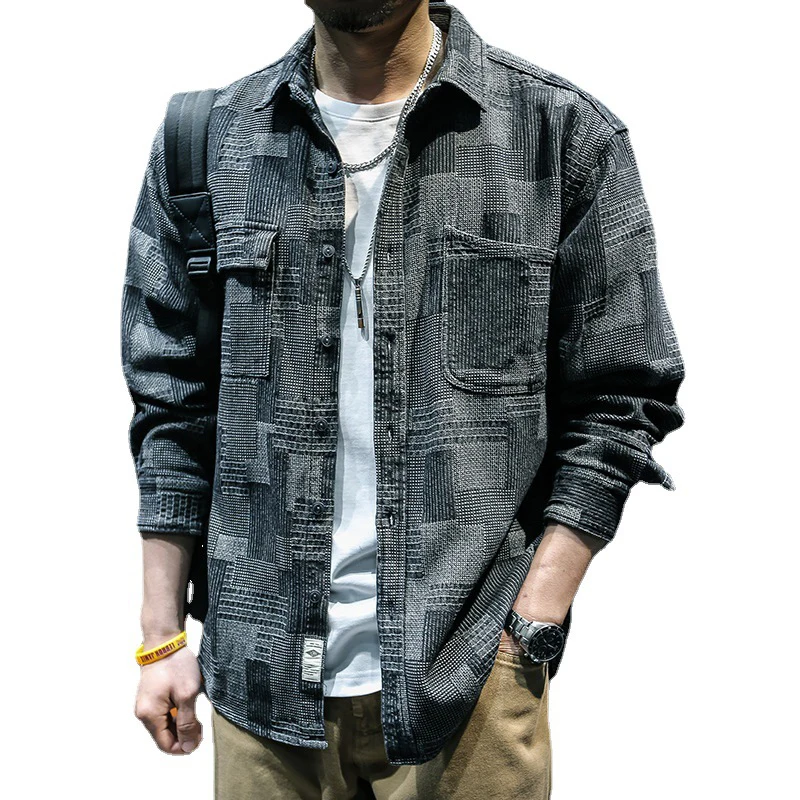 Long Sleeve Denim Shirt Men's 