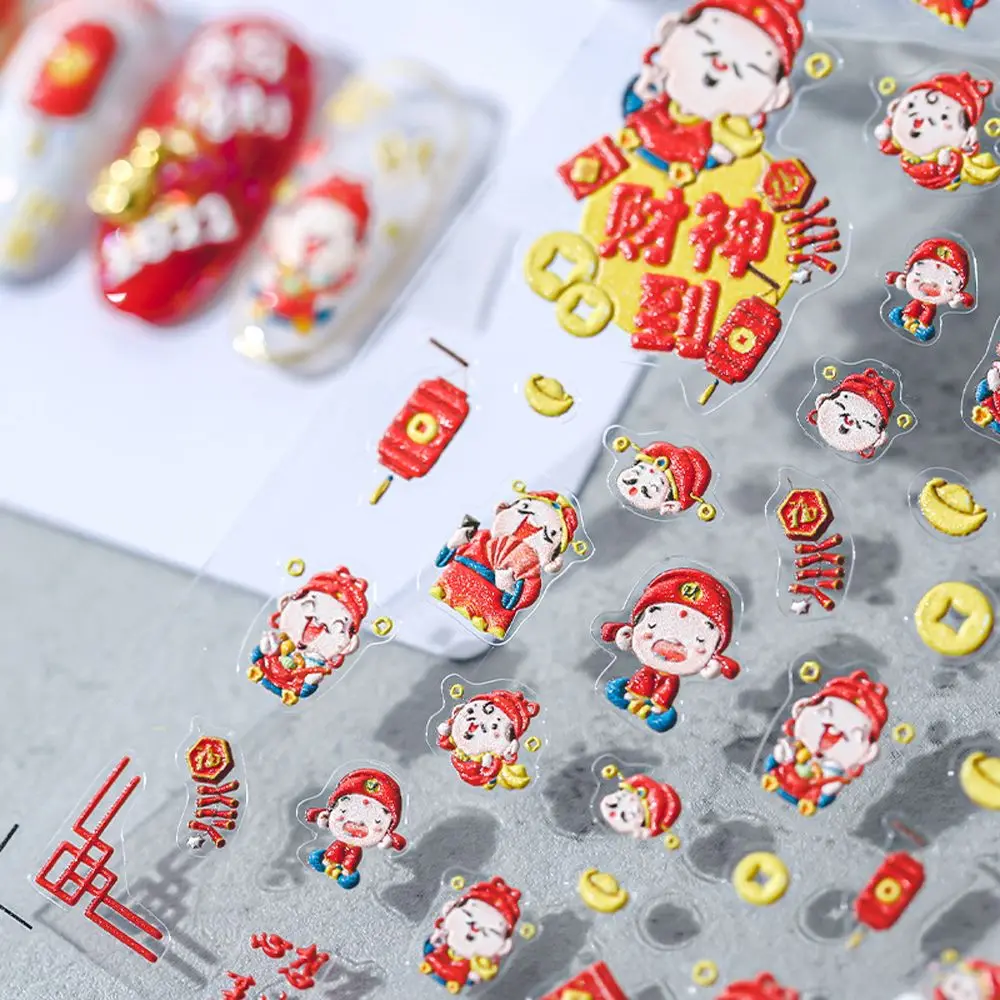 Самоклеящиеся наклейки для ногтей с изображением персонажа форчуны украшения