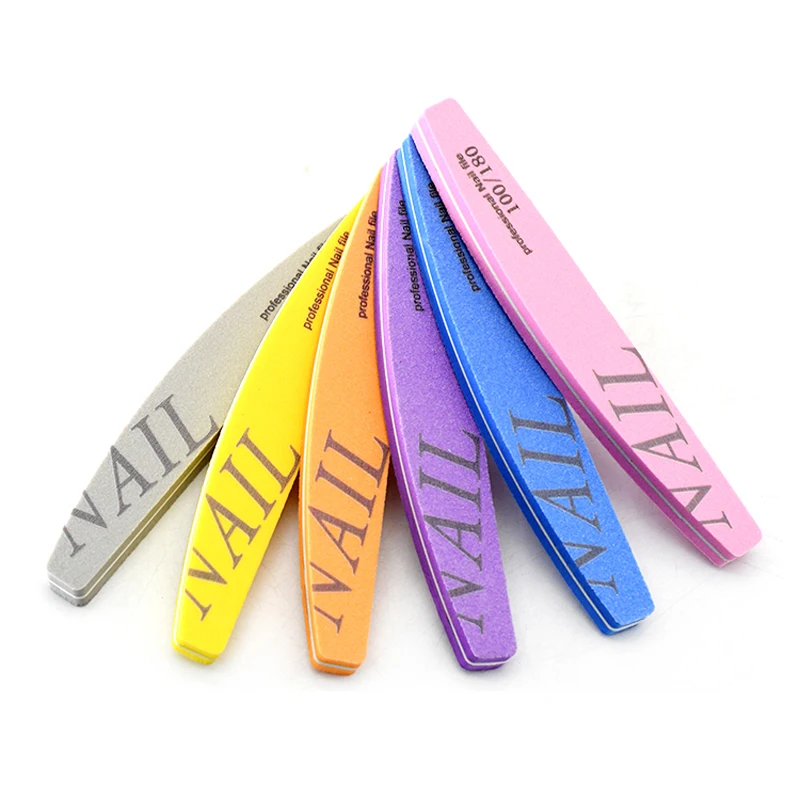 50 шт. профессиональные пилочки для ногтей губчатые 100/180 буферный блок полировка