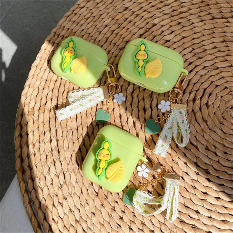 Трехмерная беспроводная гарнитура Pea AirPodspro для Apple, креативный Мягкий защитный чехол