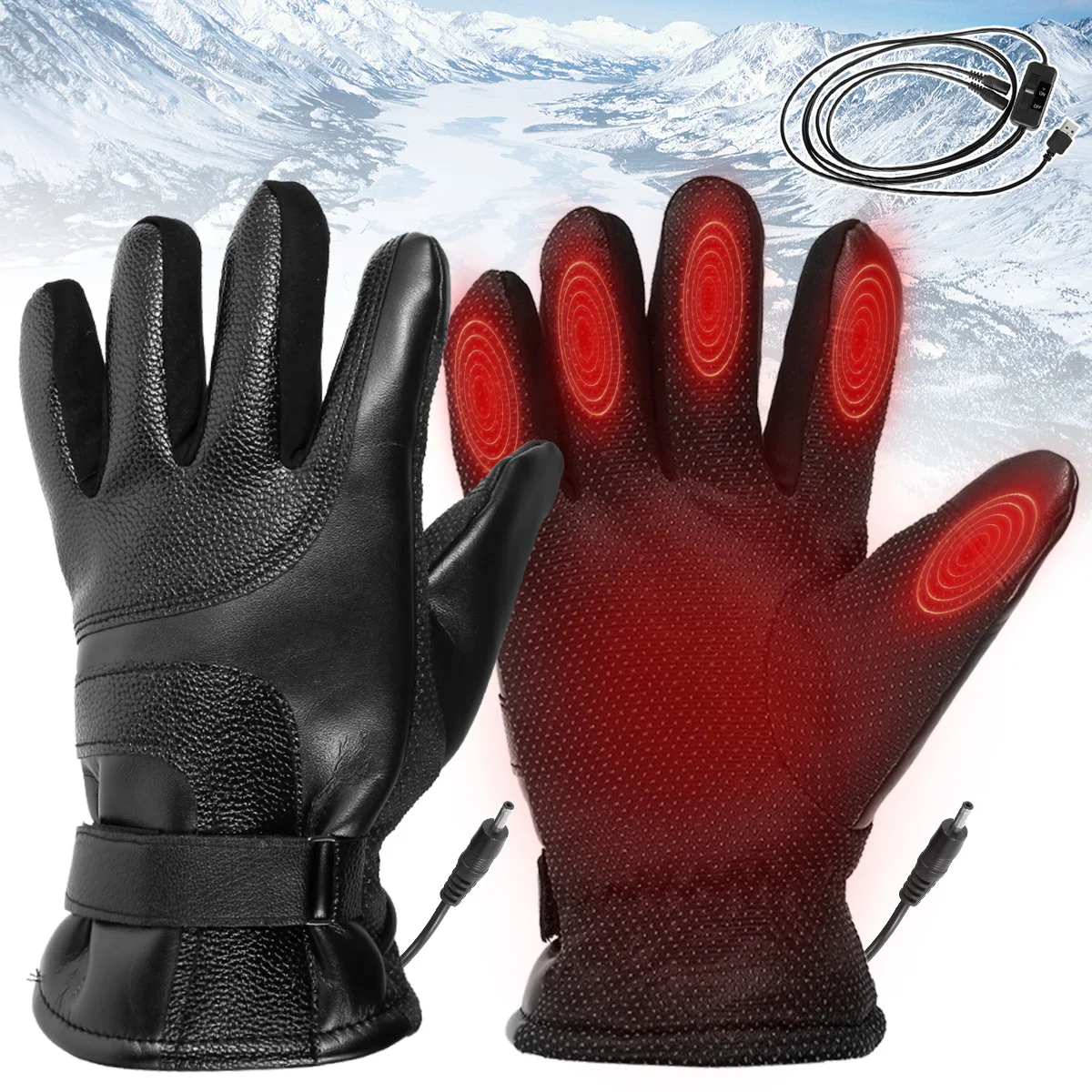 

Hot Heated Gloves Rechargeable Touchscreen USB Heated Gloves for Women Men Anti-skid Electric Heated Gloves Hand Warmer Mittens