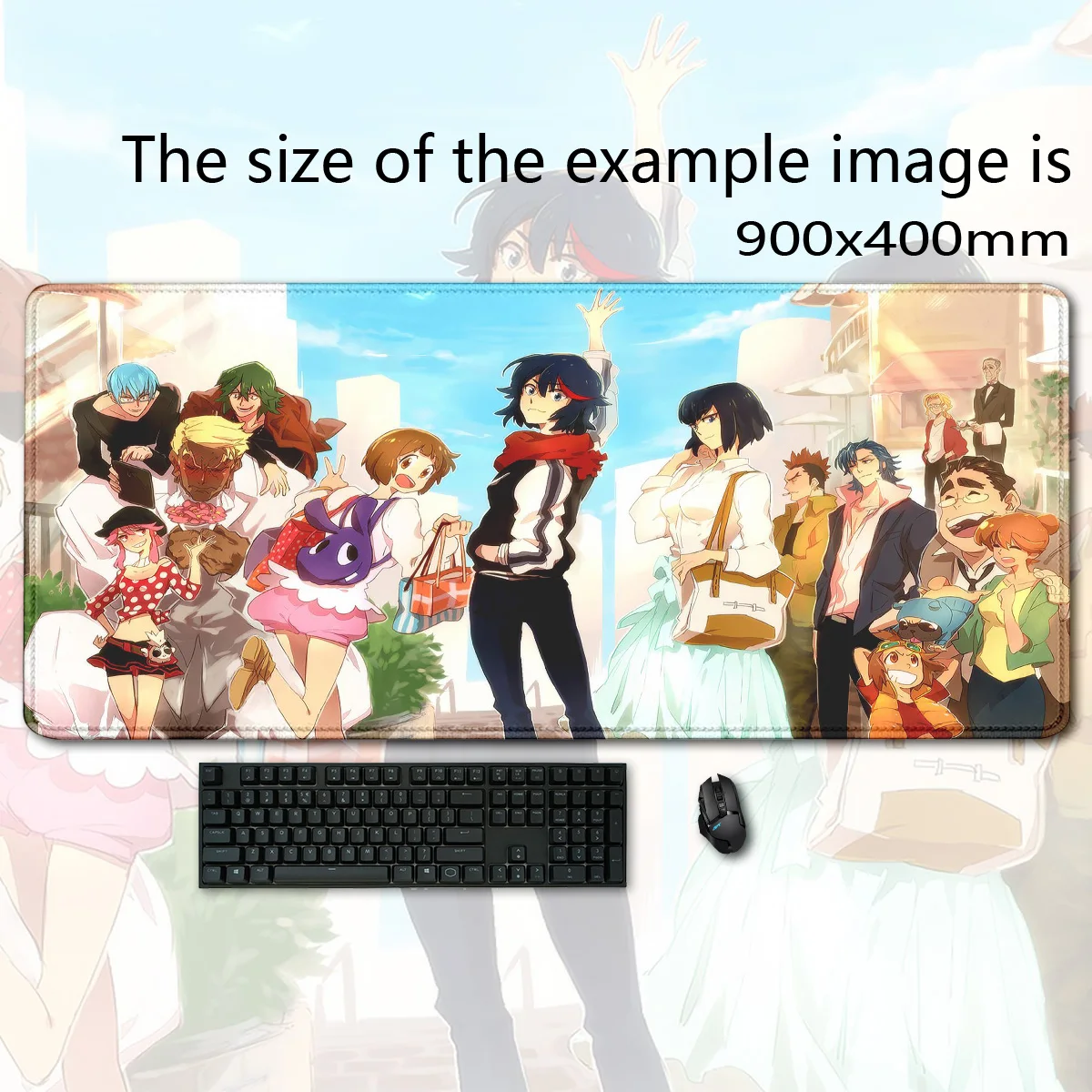 Настольный коврик для мыши с аниме K-Kill L-La Kill милый XXL 90x40 см