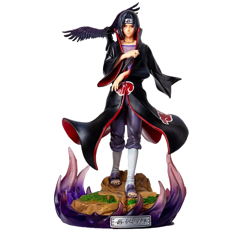 

Naruto Figure Shippuden GK Akatsuki Uchiha Itachi Summon Crows Combat Anime Action Figures Model Statue Toys For Kids Figma Doll