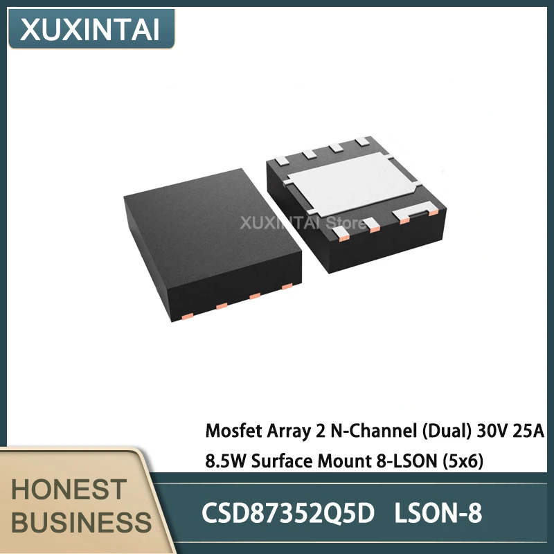 

10Pcs/Lot CSD87352Q5D CSD87352 Mosfet Array 2 N-Channel (Dual) 30V 25A 8.5W Surface Mount 8-LSON (5x6)