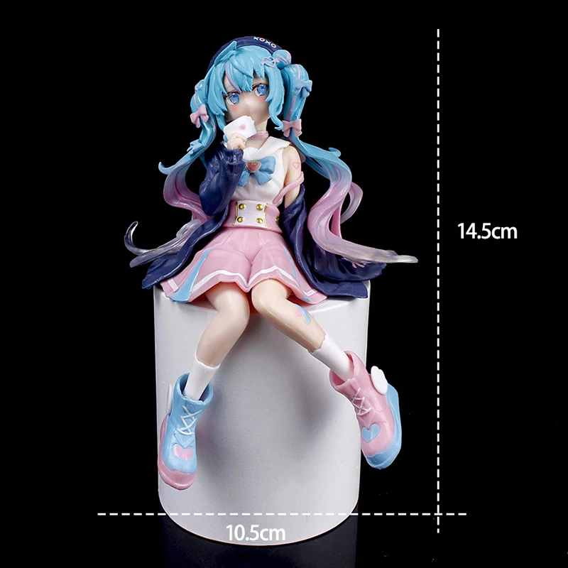 

14cm Anime Hatsune Miku Action Figure Virtual Singer Miku Love Letter Jk Skirt Kawaii Girls PVC Collectible Model Toys Girl Gift