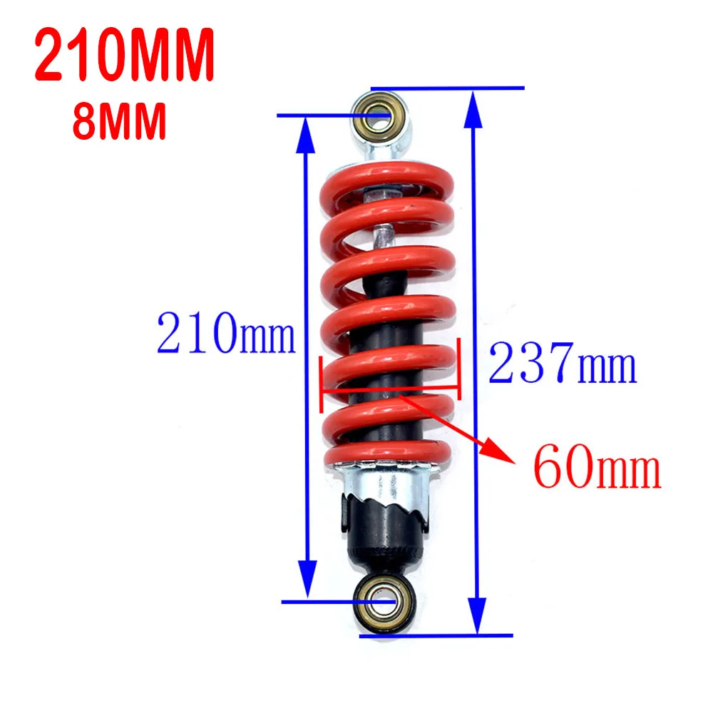 

Алюминиевый амортизатор задняя подвеска 210 мм пружина 10 мм для мотоцикла 50cc 70 90 110 125cc Кроссовый питбайк мотовездеход карта