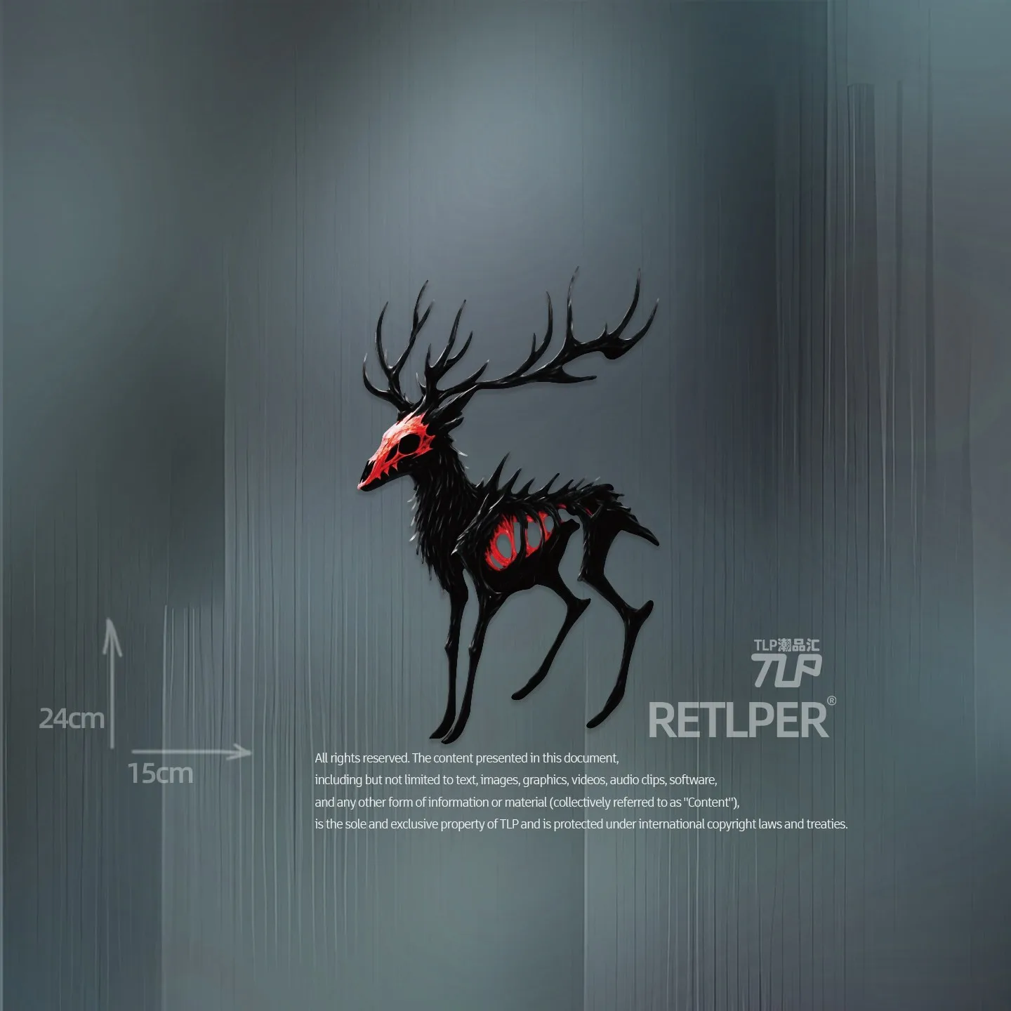 Наклейка Retlper Hollow-Out для автомобиля: Оригинальный полый олень, трансграничный тотем, для внедорожников и мотоциклов, плоская, водонепроницаемая (art.: 3920dbd07ab19) - 3920dbd07ab19