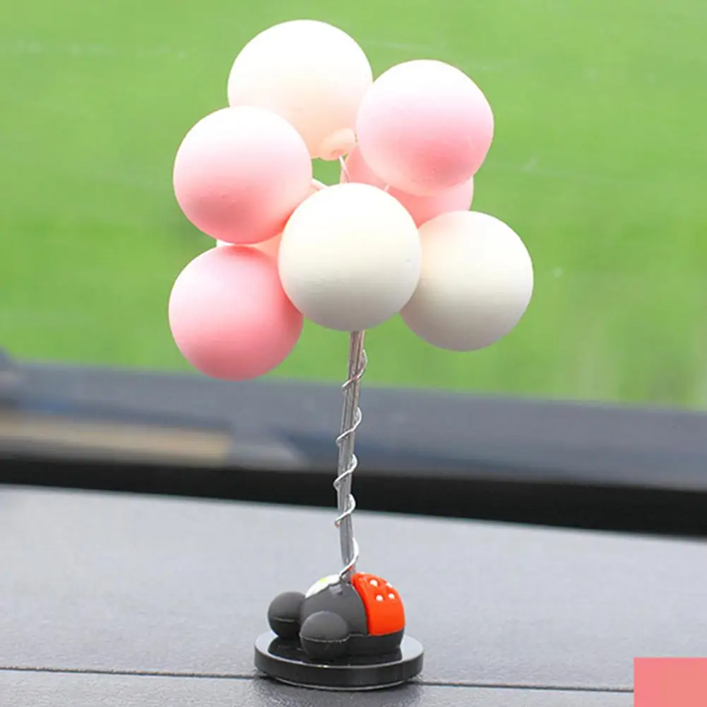 

Colorful Balloons Car Decorations Soft Clay Colorful Balloon Shaped Cute Mini Cartoon Auto Ornaments Cute Dashboard Decor