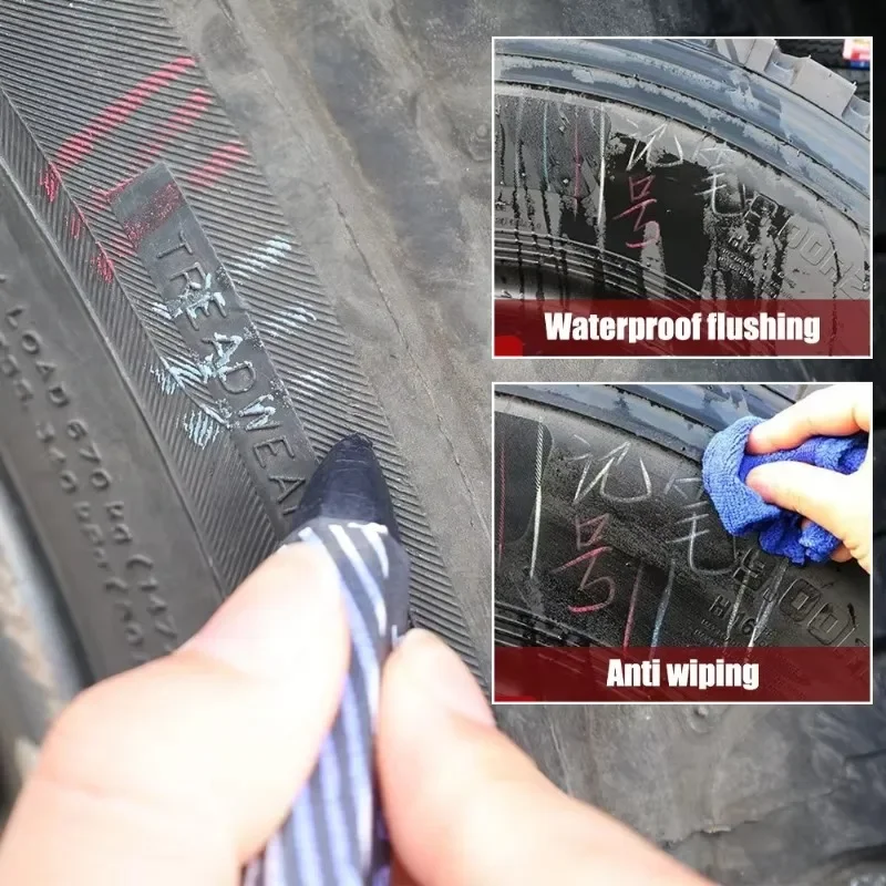 Kredka do opon Marker Wodoodporne kredki znakowania samochodowych naprawy rysowania Gumowe opony Graffiti Narzędzia
