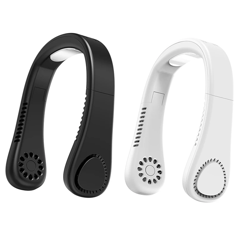 

Mini Neck Fan Portable Bladeless Fan Rechargeable Leafless Hanging Fans Air Cooler Wearable Neckband Fans