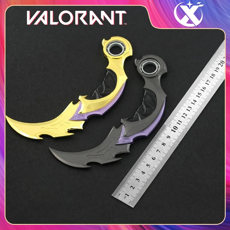 

Valorant 2.0 Karambit Knife Melee Reaver Weapon 17cm Alloy Model Restoration Katana Sword Claw Knives Game toy swords for kids