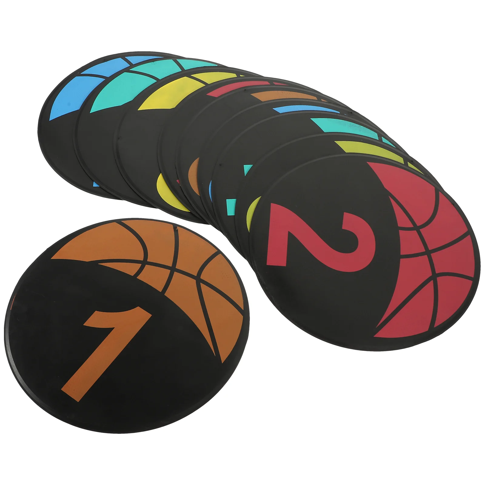 

10 Pcs Training Disc Football Tool Sign Maker Plates Equipment Basketball Sports Soccer Discs