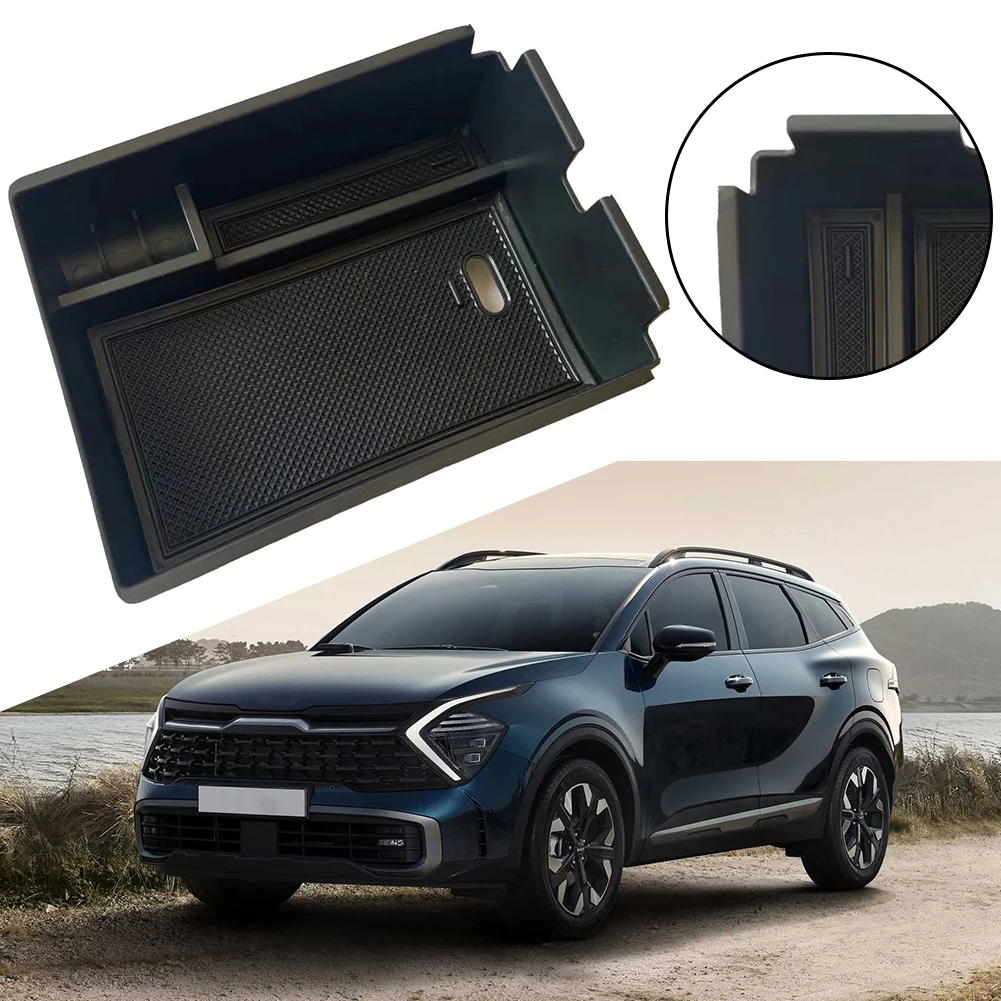 

Auto Armrest Storage Box Car Centre Console Armrest Storage Box Organiser With Waterproof Non-Slip Mat For Kia Sportage 2022