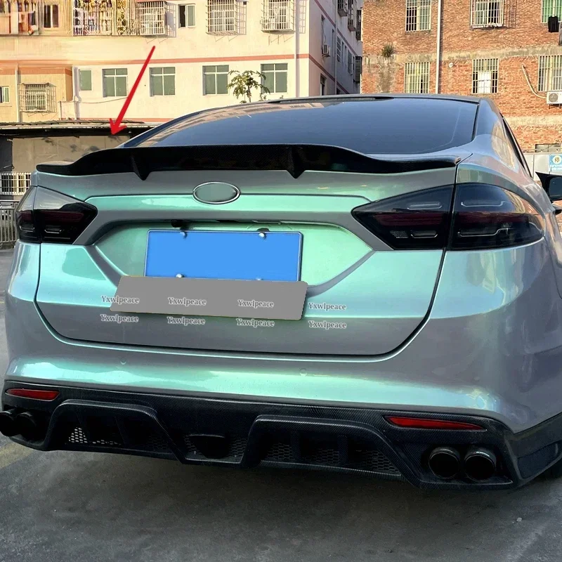 R-стиль из настоящего углеродного волокна задний спойлер для багажника