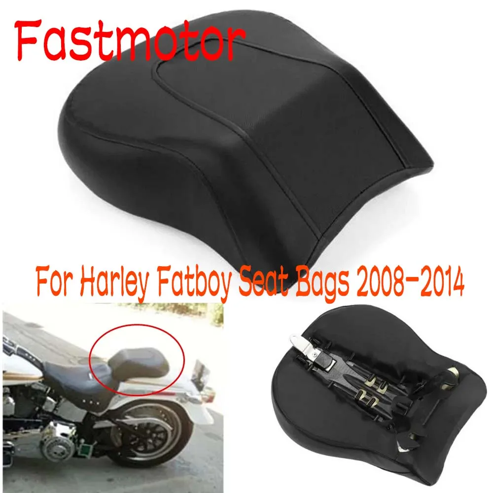 

For Harley For Fat Boy FLSTF 2008-2014 Accessories Motorcycle Black Rear Pillion Passenger Seat Pad Cushion Motor Replacement