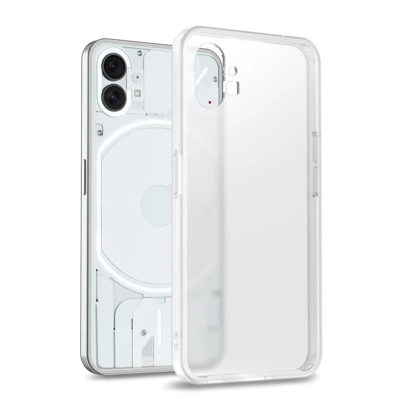 

coque For Nothing Phone 1 Case 5G Transparent Matte PC + TPU Bumper Shockproof Cover for Nothing Phone (1) чехол