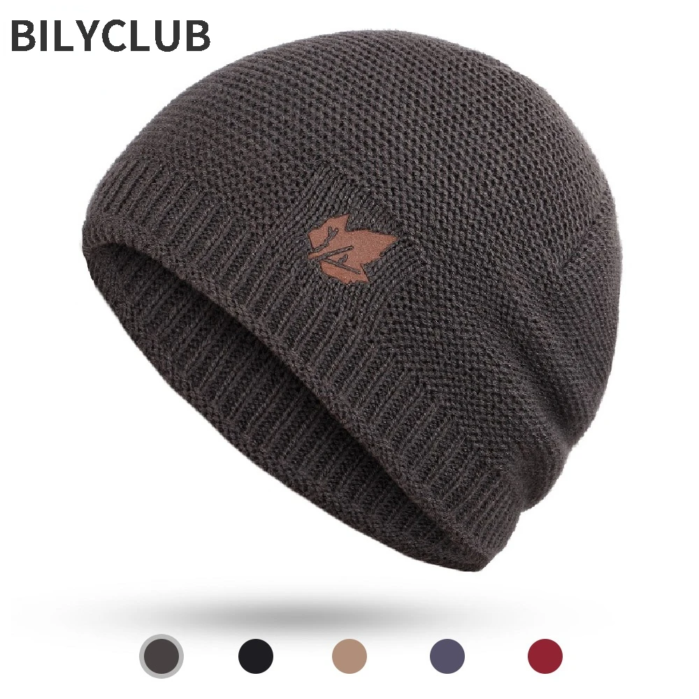 

2022 New winter knit hats men's and women's outdoor warm thickening plus velvet loose caps Skullies brand winter ski male bone