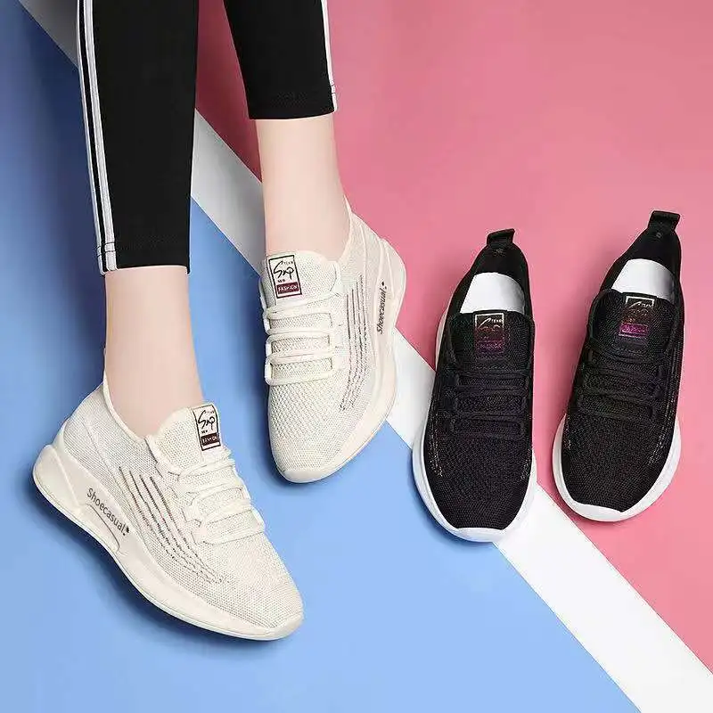 

Women's Shoes 2022 Summer Casual Shoes Cross-border Breathable Running Shoes Fashion Trend Korean Sports Shoes platform shoes